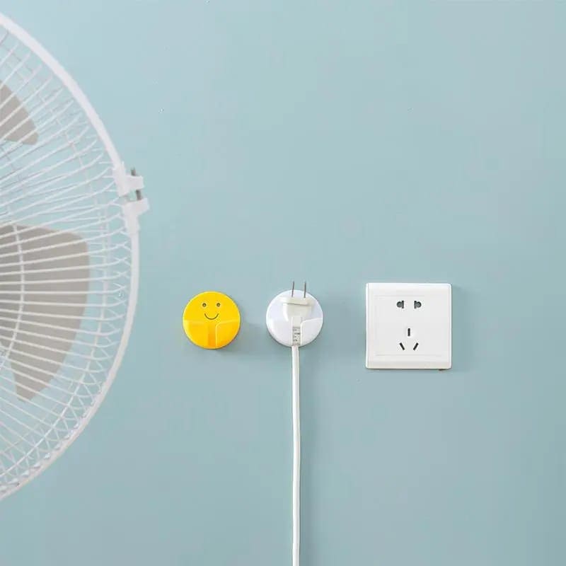 Round Smiley Plug Holder, Lovely Smiley Hook, Nail-free Hook Hanger, New Wall Storage Plug Hook, Creative Multifunction Plug Hook, Strong Traceless Hook, Power Cord Holder Storage Hook Round Smiley Plug Holder, Lovely Smiley Hook, Nail-free Hook Hanger, New Wall Storage Plug Hook, Creative Multifunction Plug Hook, Strong Traceless Hook, Power Cord Holder Storage Hook